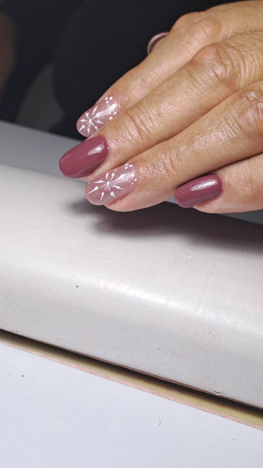 Mauve cu model floral